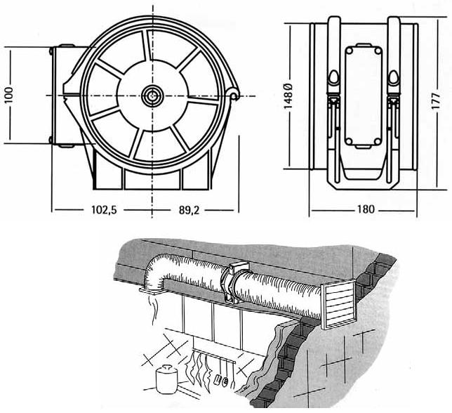 VENTILATOR (D=177mm) DE TUBULATURA MU TU 6 ― Ventilatoare Store - Magazin Online