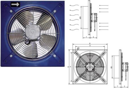 VENTILATOR AXIAL DE PERETE HPMF 200 ― Ventilatoare Store - Magazin Online