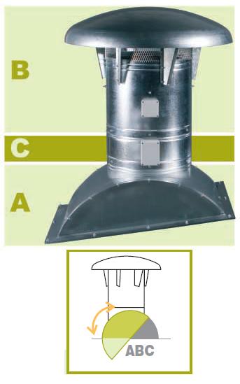 VENTILATOR PENTRU ACOPERIS INCLINAT(unghi reglabil) MUTE 450-8