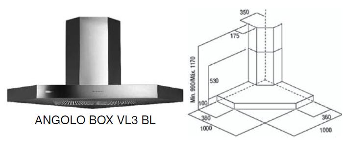 HOTA INOX DE COLT ANGOLO BOX VL3 BL 1000mm