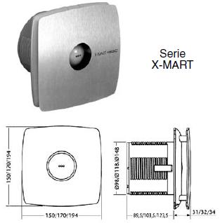 VENTILATOR (D=150 )BAIE X MART INOX MATIC 15T  ― Ventilatoare Store - Magazin Online