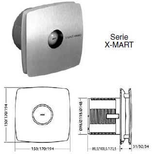 VENTILATOR (D=120 )BAIE X MART INOX MATIC 12T  